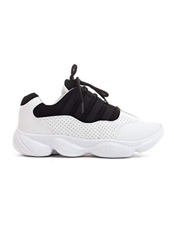 Soho Girls Women's Colorblock Lightweight Fashion Mesh Trim Lace-Up Platform Sneaker
