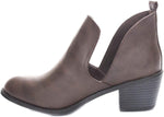 Soho Shoes Women's Side Cut Out Chunky Heel Ankle Bootie Boots