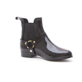 Soho Shoes Women's Fashion Low Cut Ankle Rain Boots with Straps