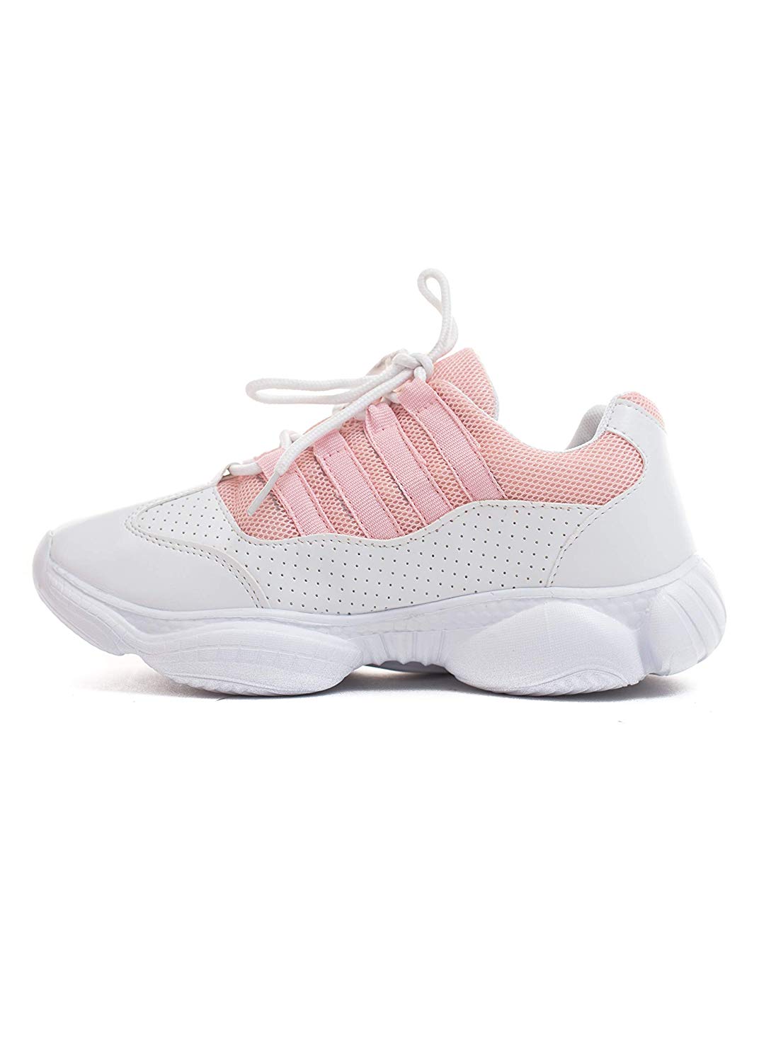 Soho Girls Women's Colorblock Lightweight Fashion Mesh Trim Lace-Up Platform Sneaker