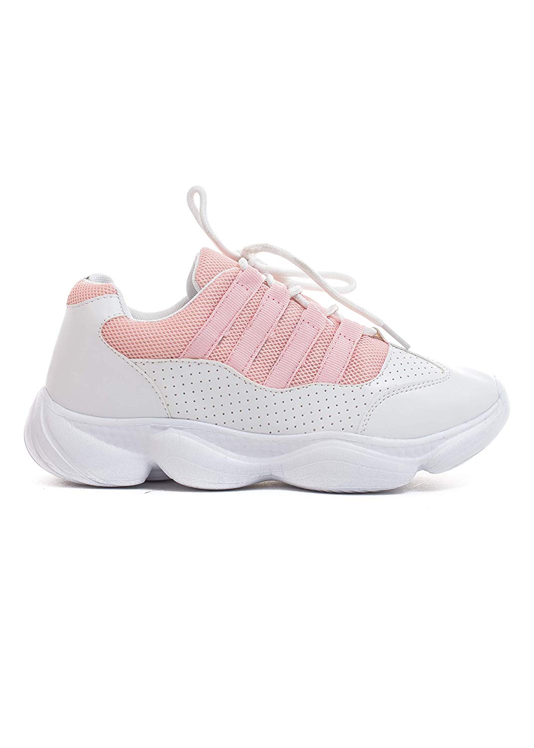 Soho Girls Women's Colorblock Lightweight Fashion Mesh Trim Lace-Up Platform Sneaker