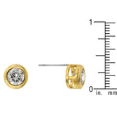 Gold Bezel Stud Earrings
E01043G-C01