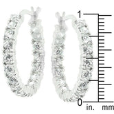 Sterling Silver Eternity Hoop Earrings
E01164RS-C01