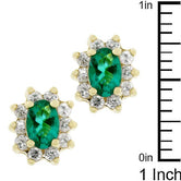 Emerald Flower Stud Earrings
E01609G-C40