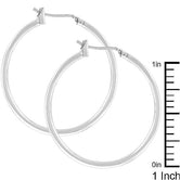 Silvertone Finish Hoop Earrings
E01619X-V00