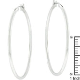 Large Silvertone Finish Hoop Earrings
E01621X-V00