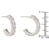 Trillion Cut Cubic Zirconia Hoop Earrings
E01663R-C01