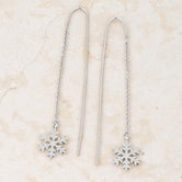 Noelle Rhodium Stainless Steel Snowflake Threaded Drop Earrings
E01874R-V00