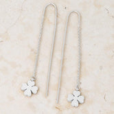 Patricia Rhodium Stainless Steel Clover Threaded Drop Earrings
E01875R-V00