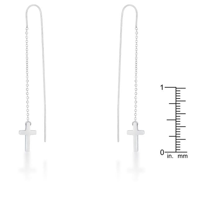 Marylou Rhodium Stainless Steel Cross Threaded Drop Earrings
        	
		
        	
        	
		
        	
        	
		
        
        
        E01876R-V00