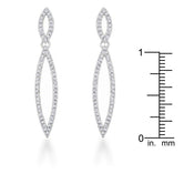 Sara 1.2ct CZ Rhodium Delicate Double Teardrop Drop Earrings
E01878R-C01