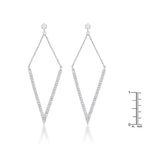 Michelle 1.2ct CZ Rhodium Delicate Pointed Drop Earrings
E01879R-C01