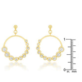 Golden Graduated Cubic Zirconia Circle Earrings
E50053G-C01