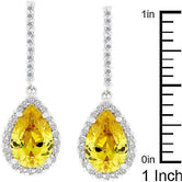 Canary Cubic Zirconia Drop Earrings
E50055R-C61