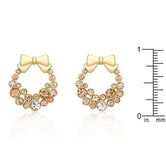 Holiday Wreath Champagne Crystal Earrings
E50160G-V02