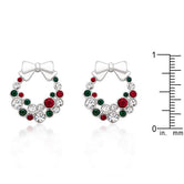 Holiday Wreath Colored Crystal Earrings
E50160R-V01