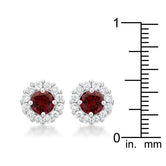 Bella Bridal Earrings in Garnet Red
E50163R-C13