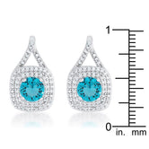 Christal 2.3ct Aqua CZ Rhodium Classic Drop Earrings
E50177R-C31