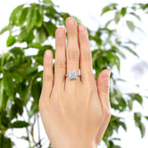 1.5 Ct Princess Created Diamond Solid 925 Sterling Silver Wedding Anniversary Engagement Ring Jewelry Free Shipping XFR8231