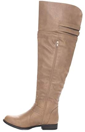 Soho Shoes Women's Leatherette Thigh High Wide Leg Riding Boots
