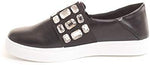 Soho Shoes Women's Casual Slip On Crystal Studded Loafers Comfort Sneaker