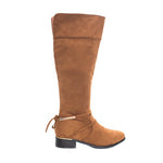 Soho Shoes Women's Tall Faux Suede Knee High Chunky Heel Comfort Boot