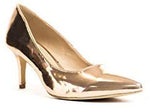 Soho Girls Women's Pointy Toe Kitten Low Heeled Pump