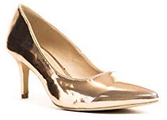 Soho Girls Women's Pointy Toe Kitten Low Heeled Pump