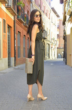 Thigh High Washed Denim Dungarees Skirt Dress
