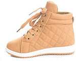 Soho Kids Casual Quilted Lace Up High Top Fashion Sneakers (Toddler/Little Kid)