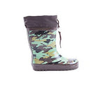 Soho Shoes Kids Rubber Drawstring Printed Rain Boots