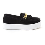 Soho Shoes Women's Suede Moccasin Platform Slip On Sneakers