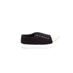 Soho Shoes Women's Suede Lace Up Metallic Toe Cap Sneakers