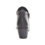 Soho Shoes Women's Perforated Chunky Heel Ankle Bootie Boots