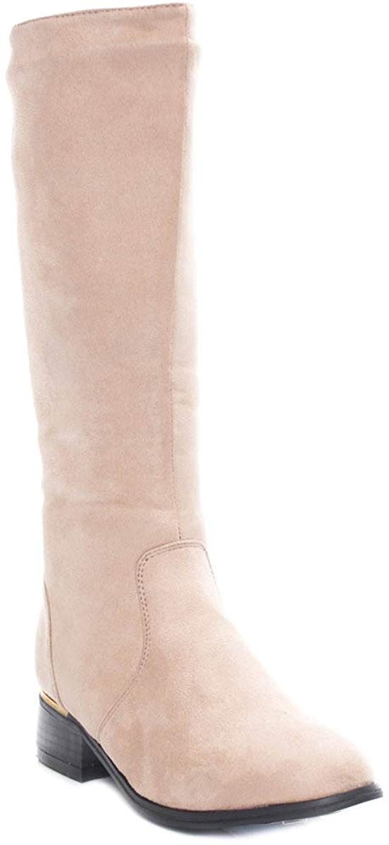 Soho Shoes Women's Knee High Wide Leg Faux Suede Boots