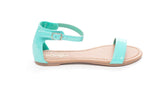 Soho Shoes Women's Summer Ankle Strap Open Toe Flat Slide Sandal