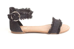 Soho Shoes Girls Kids Denim Flat Strappy Summer Beach Sandal
