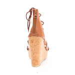 Soho Shoes Women's Platform Cork Peep Toe High Corset Wedge Sandal