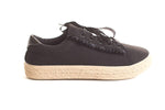 Soho Shoes Women's Ribbon Lace Up Ruffle Drape Espadrille Platform Sneaker
