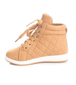 Soho Kids Casual Quilted Lace Up High Top Fashion Sneakers (Toddler/Little Kid)