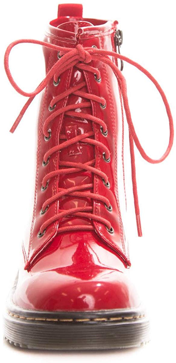 Soho Shoes Women's Classic Lace Up Combat Mid Calf Ankle Boots