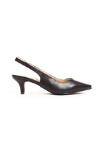 Soho Girls Women's Pointy Toe Kitten Low Heeled Slingback Pump
