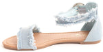 Soho Shoes Girls Kids Denim Flat Strappy Summer Beach Sandal