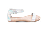 Soho Shoes Women's Summer Ankle Strap Open Toe Flat Slide Sandal