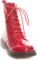 Soho Shoes Women's Classic Lace Up Combat Mid Calf Ankle Boots