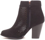 Soho Shoes Women's Laser Cut Casual Ankle Bootie Boots