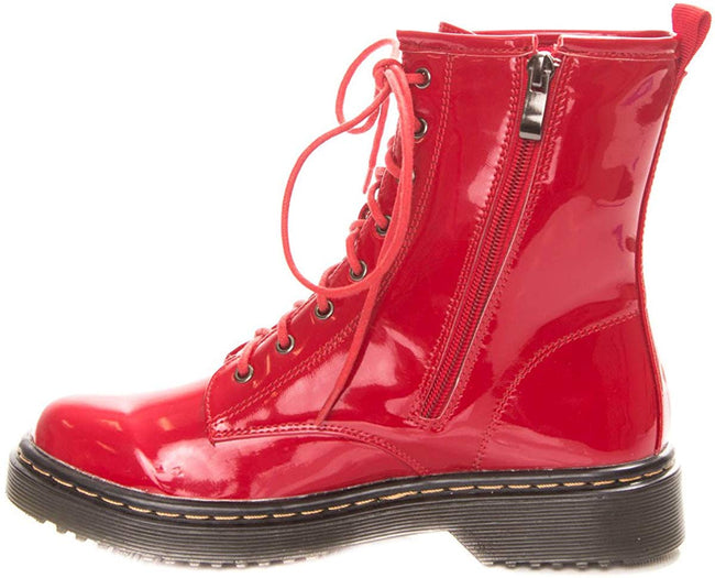 Soho Shoes Women's Classic Lace Up Combat Mid Calf Ankle Boots