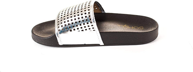 Soho Shoes Women's Metallic Slides Sandal