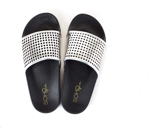 Soho Shoes Women's Metallic Slides Sandal