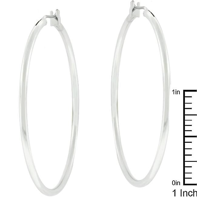 Large Silvertone Finish Hoop Earrings
        	
		
        	
        	
		
        	
        	
		
        
        
        E01621X-V00